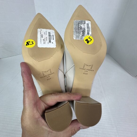 Marc Fisher Women's 8.5M MLulani Leather Ankle Boot Cream EUC - Picture 13 of 16